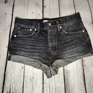Madewell relaxed denim shorts 26 black
